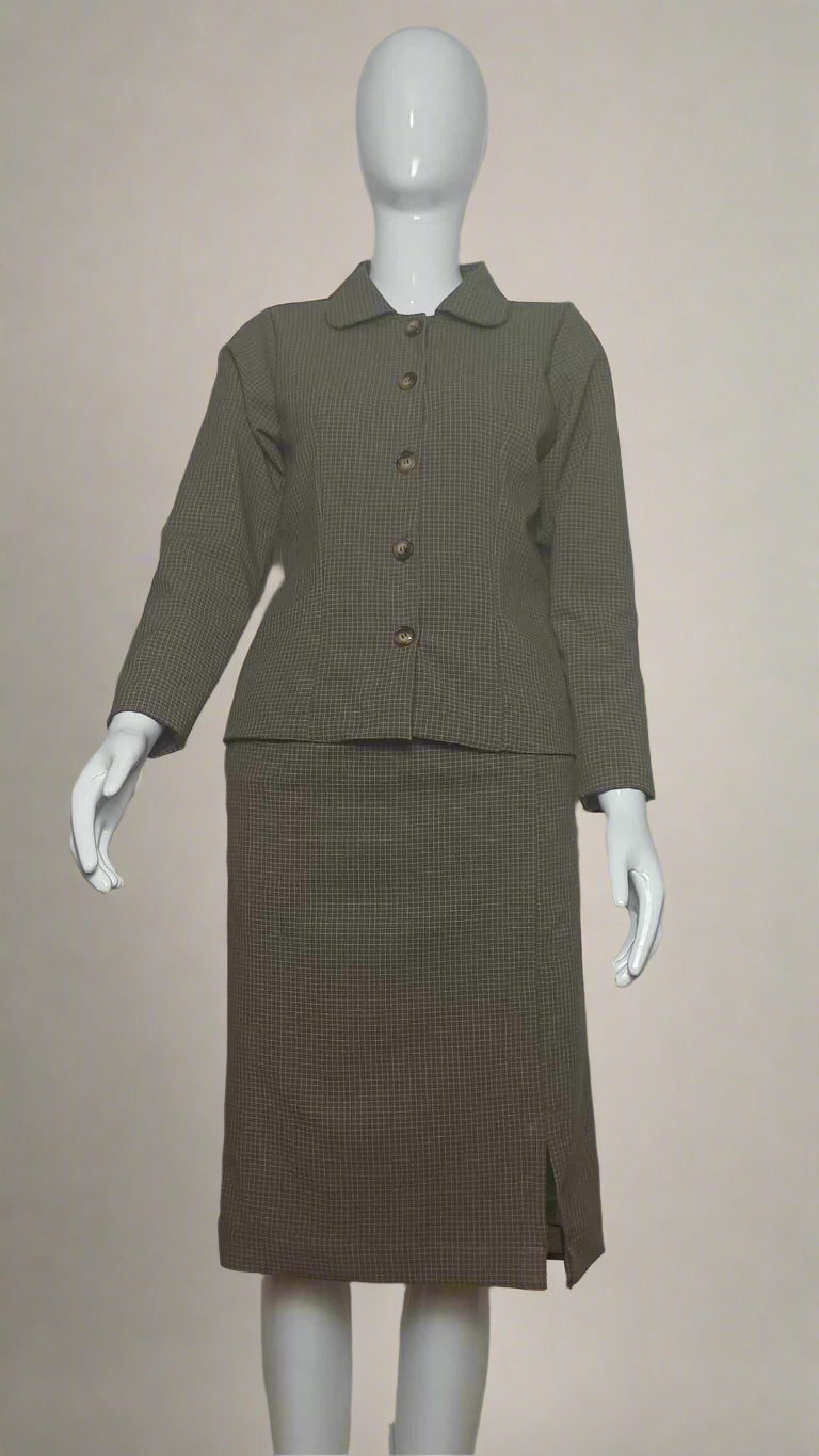 #085 Brown Suit Dress for Women