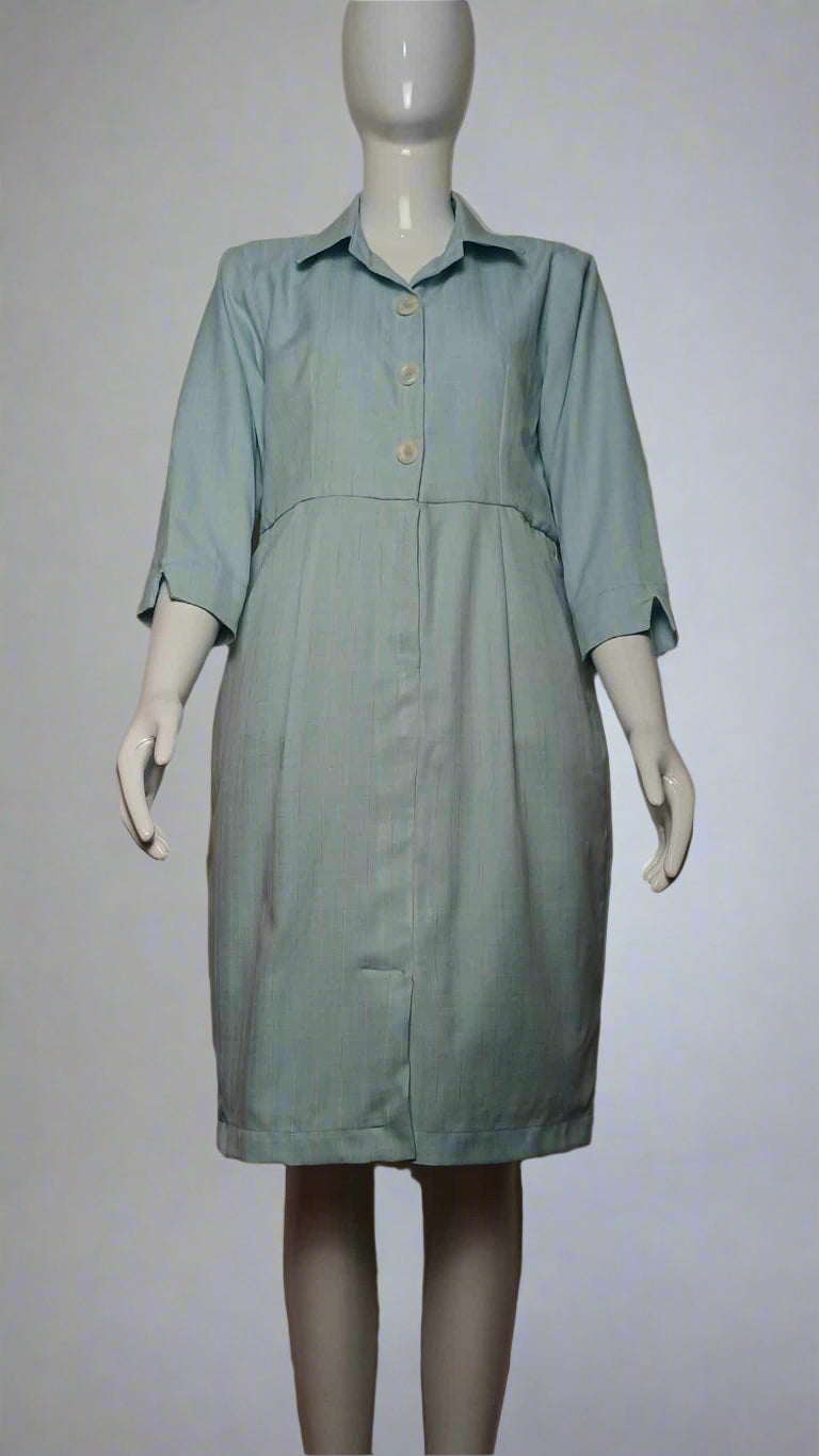 #089 Powder Blue Formal Midi Dress for Women