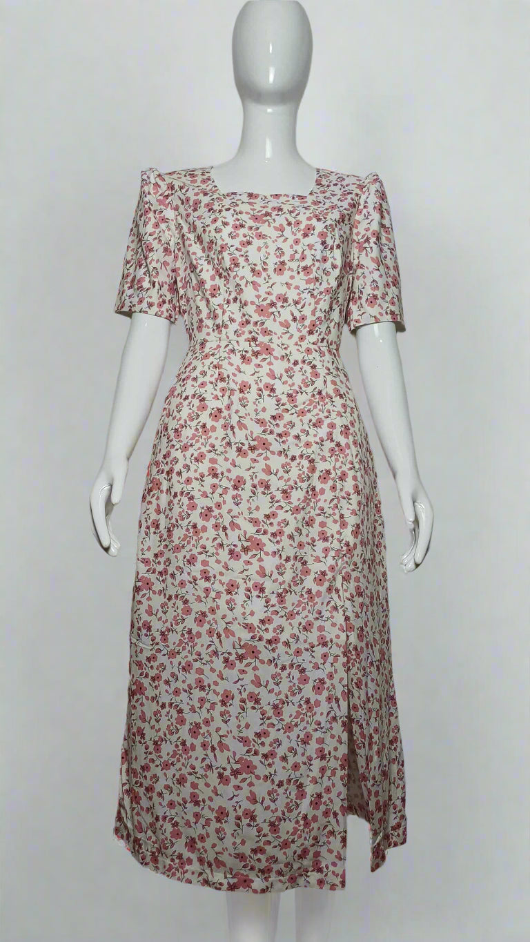 #075 Floral Midi Dress for Women