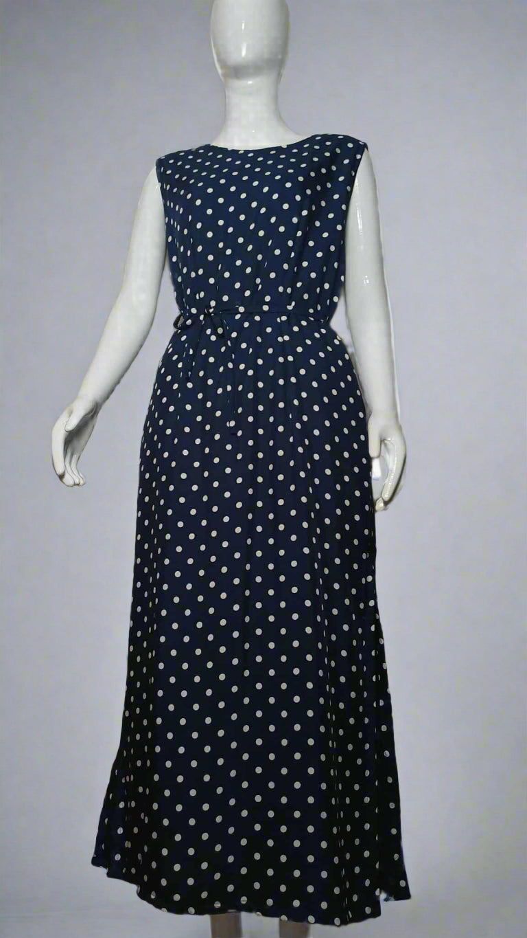 #084 Navy Blue Maxi Dress for Women