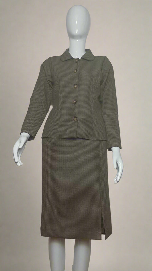 #085 Brown Suit Dress for Women