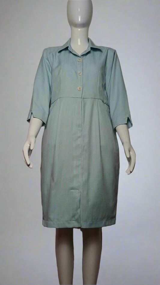 #089 Powder Blue Formal Midi Dress for Women