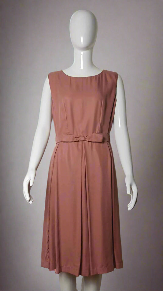 #081 Old Rose Midi Sleeveless Dress for Women