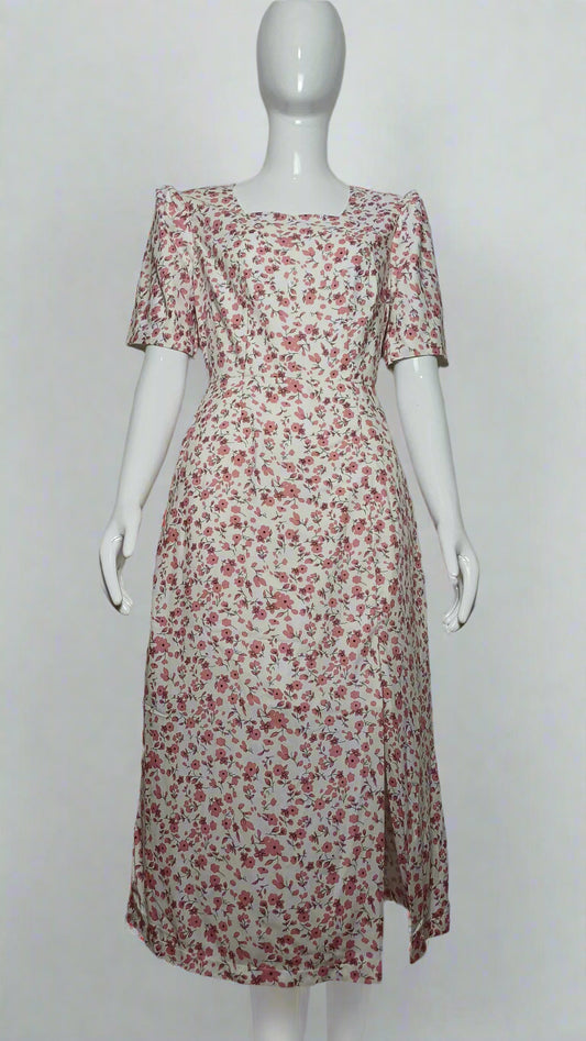 #075 Floral Midi Dress for Women